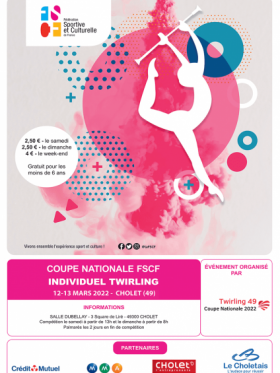 Coupe nationale individuel de Twirling 2022 - Cholet (49)