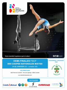 Gym mixte - Demi-finale des coupes 2023 - Zone Ouest FSCF_DF_Coupes_gyms
