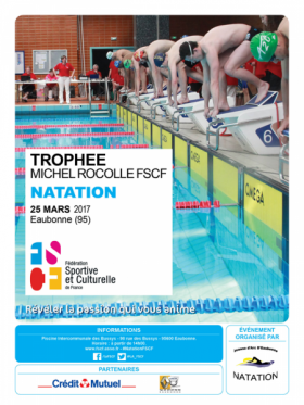 Affiche natation Trophée Miche Rocolle FSCF 2017