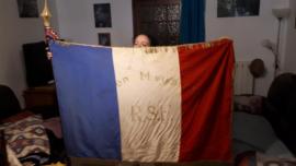 Un des 2 drapeaux de l’Union Meusienne spécifiquement RSF (Rayon Sportif Féminin)