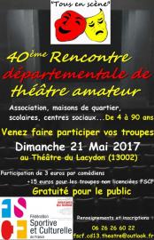 Rencontres départementales de Théâtre FSCF Bouches du Rhône