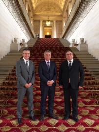 rendez-vous au sénat avec Michel Savin sénateur, Christian Babonneau et Denis Veyret FSCF