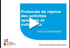 Visioconférence sur la reprise des activités dans les associations 24/09/20