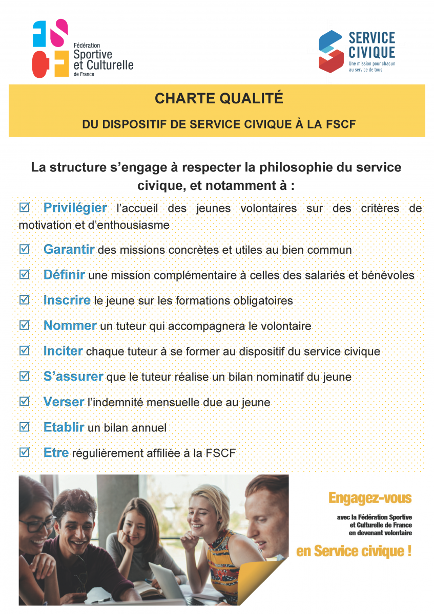 Charte Qualite Service Civique Fscf